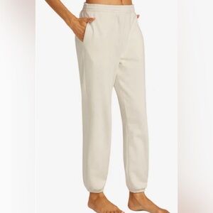 Beyond Yoga Cotton Fleece Joggers Cream M